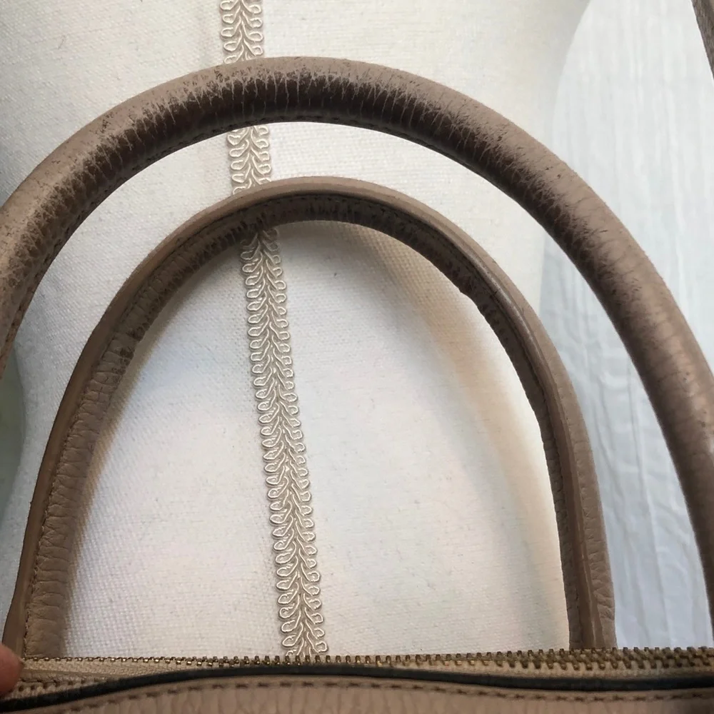 KATE SPADE dusty pink pebbled leather large satchel purse bag